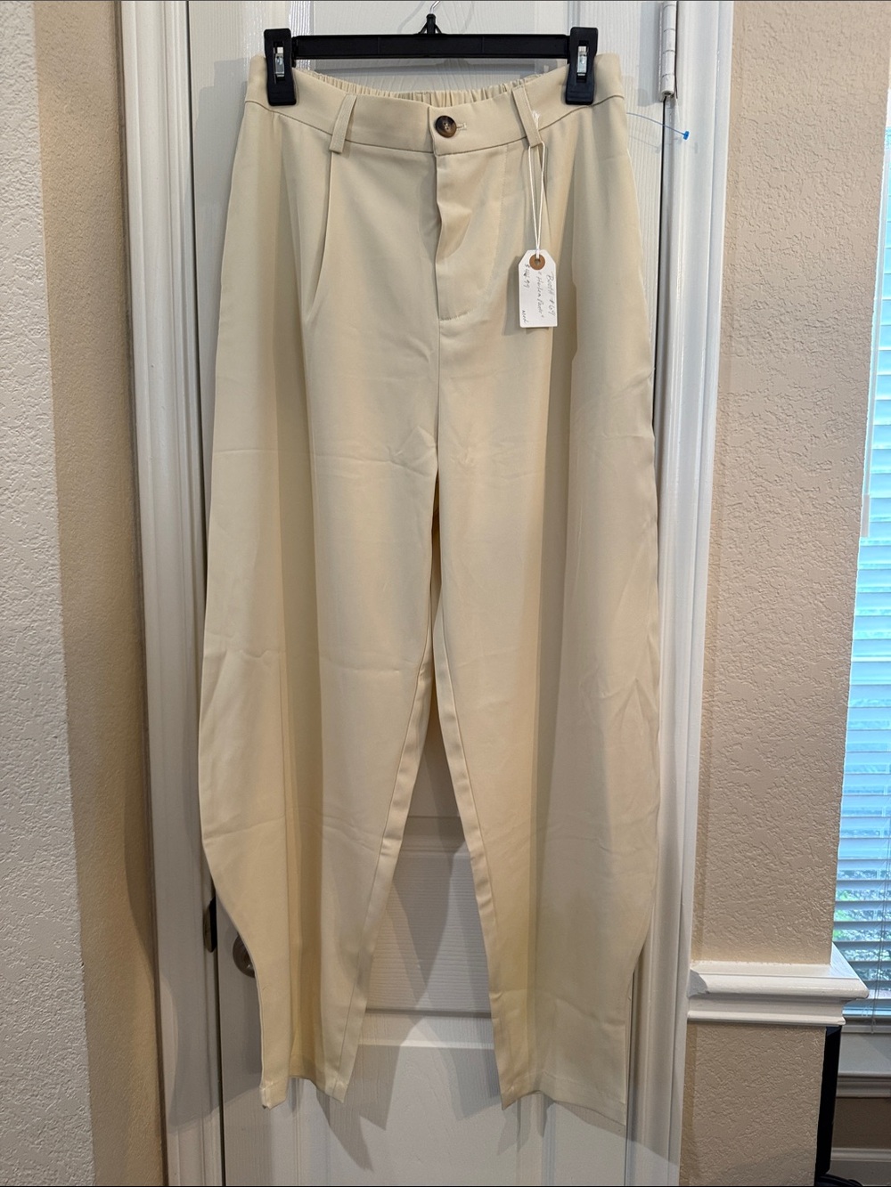 Tailored Cream Harem Dress Pants
